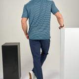 Freddie Polo - Men's Blue Striped Polo