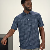 Wishing Star Polo - Men's Navy Patterned Polo