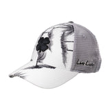 black and white tropical print hat from Black Clover