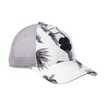 black and white tropical print hat from Black Clover