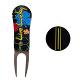 Live Lucky Divot Tool with Ball Marker Set Multicolor